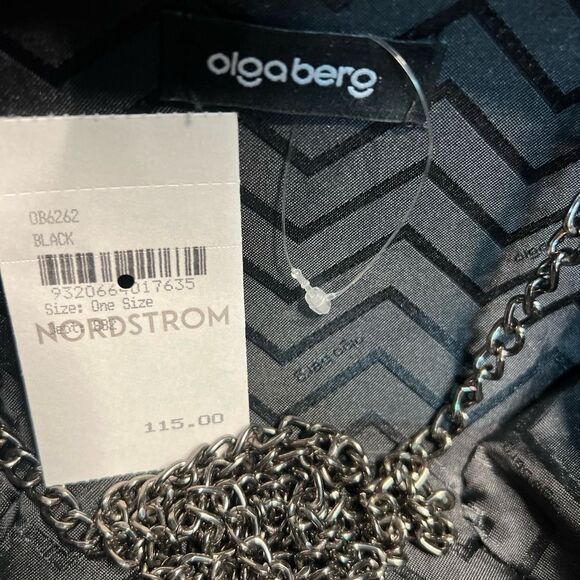 Olga Berg Bria Crystal Fringe Clutch in Black. Gorgeous! New with tags. - Picture 10 of 11